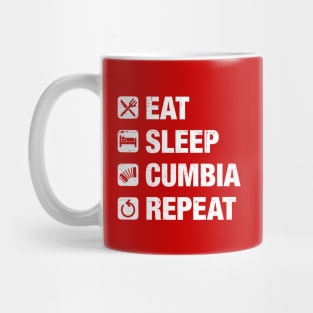 Eat, Sleep, Cumbia, Repeat Mug